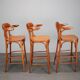 Set of 3 TON bentwood bar stools, Czech Republic, circa 1990.