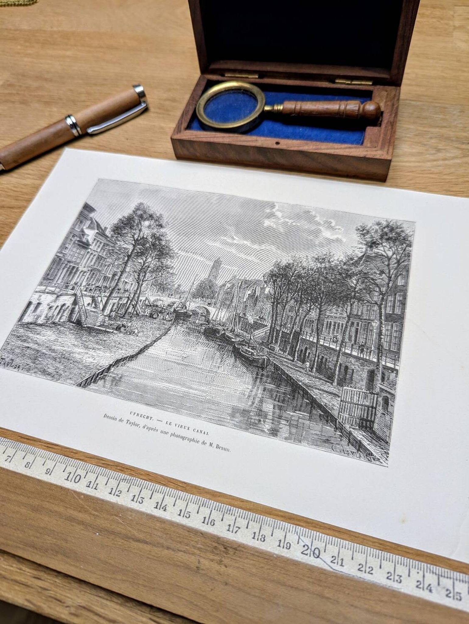 Utrecht, Netherlands, Vintage engraving, printed in 1879.