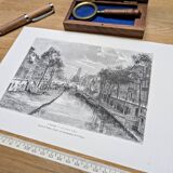 Utrecht, Netherlands, Vintage engraving, printed in 1879.