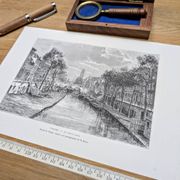 Utrecht, Netherlands, Vintage engraving, printed in 1879.