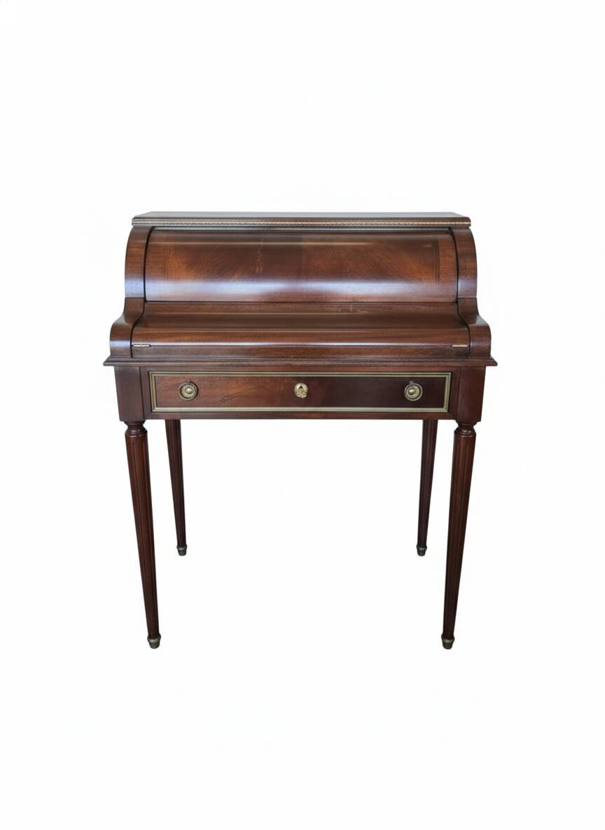 Louis XVI Style Cylinder Desk in Mahogany
