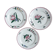 Dessert plates in Sarreguemines earthenware, floral decoration, early XX -th century