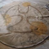 Vintage wool round carpet