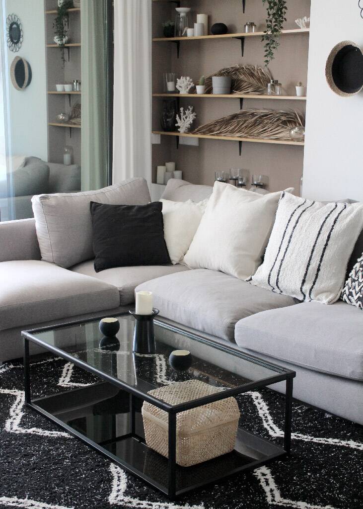 Reversible rug - hand-woven recycled cotton - 170 x 240 cm