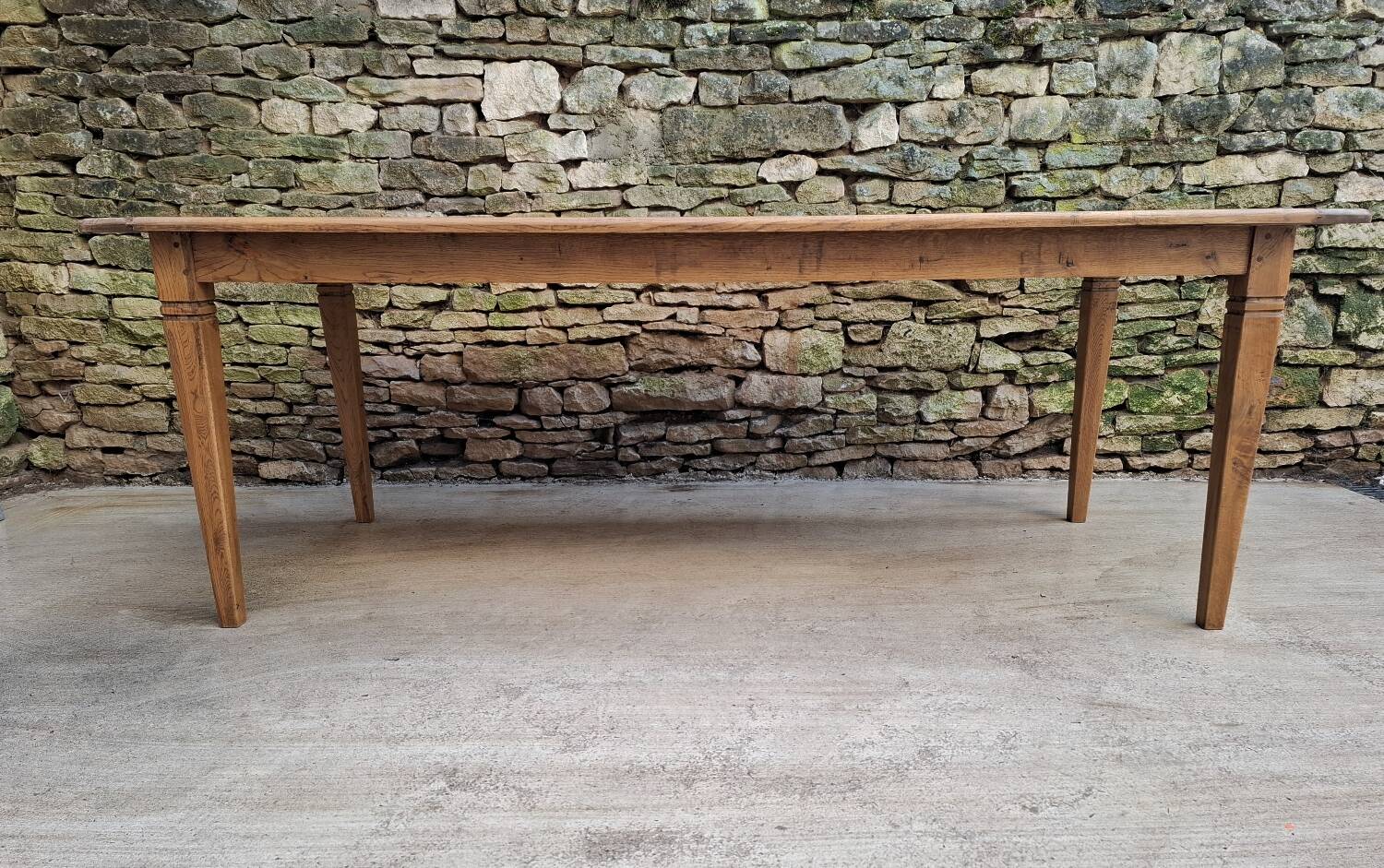 Table de ferme chêne 320 cm avec allonges 
