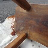 Brutalist bench in solid wood