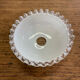 Pair of white glass pendant lights