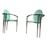 Vintage dining chairs by Belgo chrom, set of 6 - 1980s