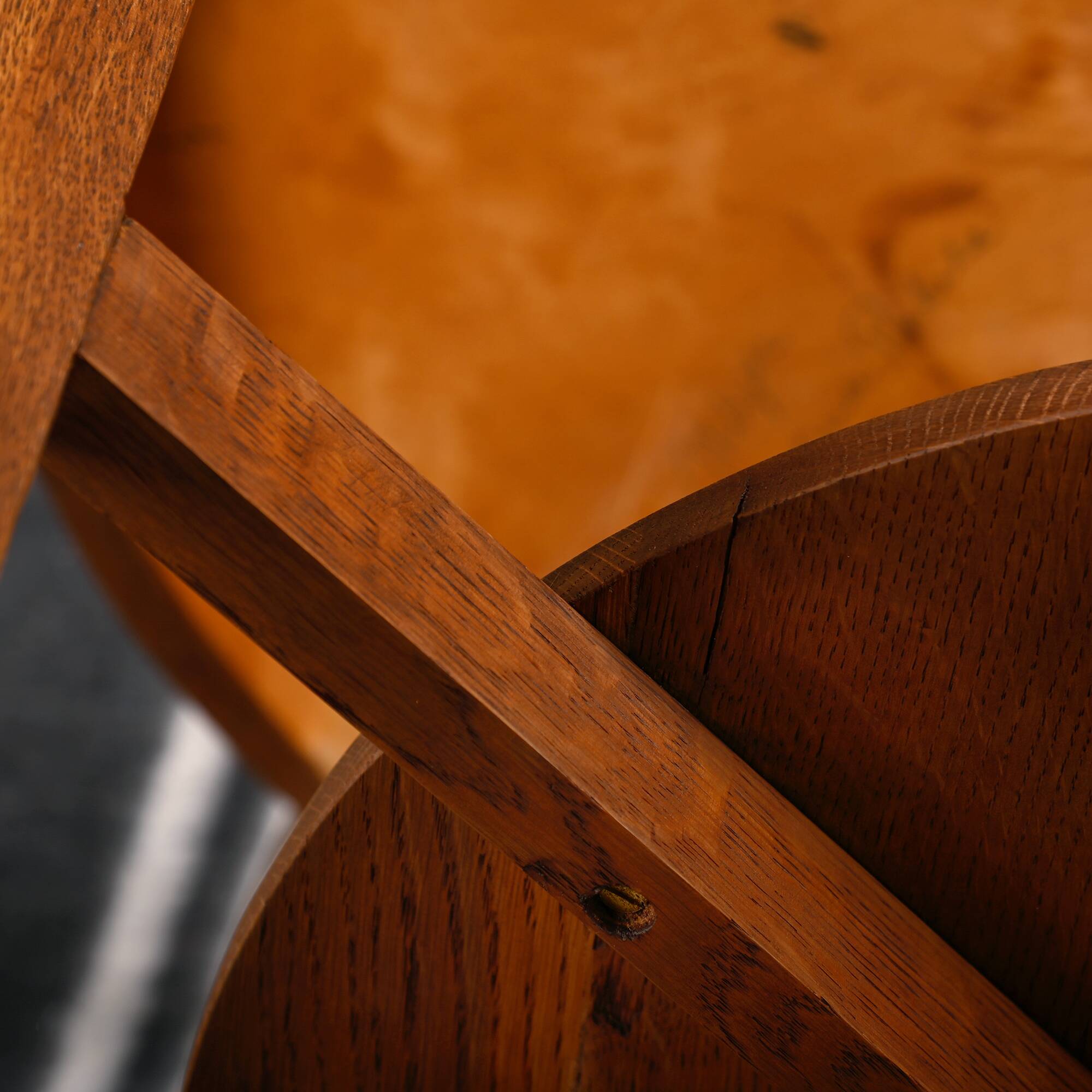 Dutch Art Deco Amsterdam School side table in Oak with star