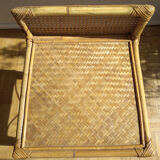 Bedside in rattan and caning