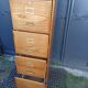 Oak curtain binder notary furniture 4 drawers