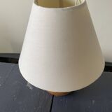 Vintage blond wooden ball lamp