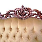 Divano barocco in velluto dorato, anni '50