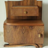 Art Deco walnut bedside table