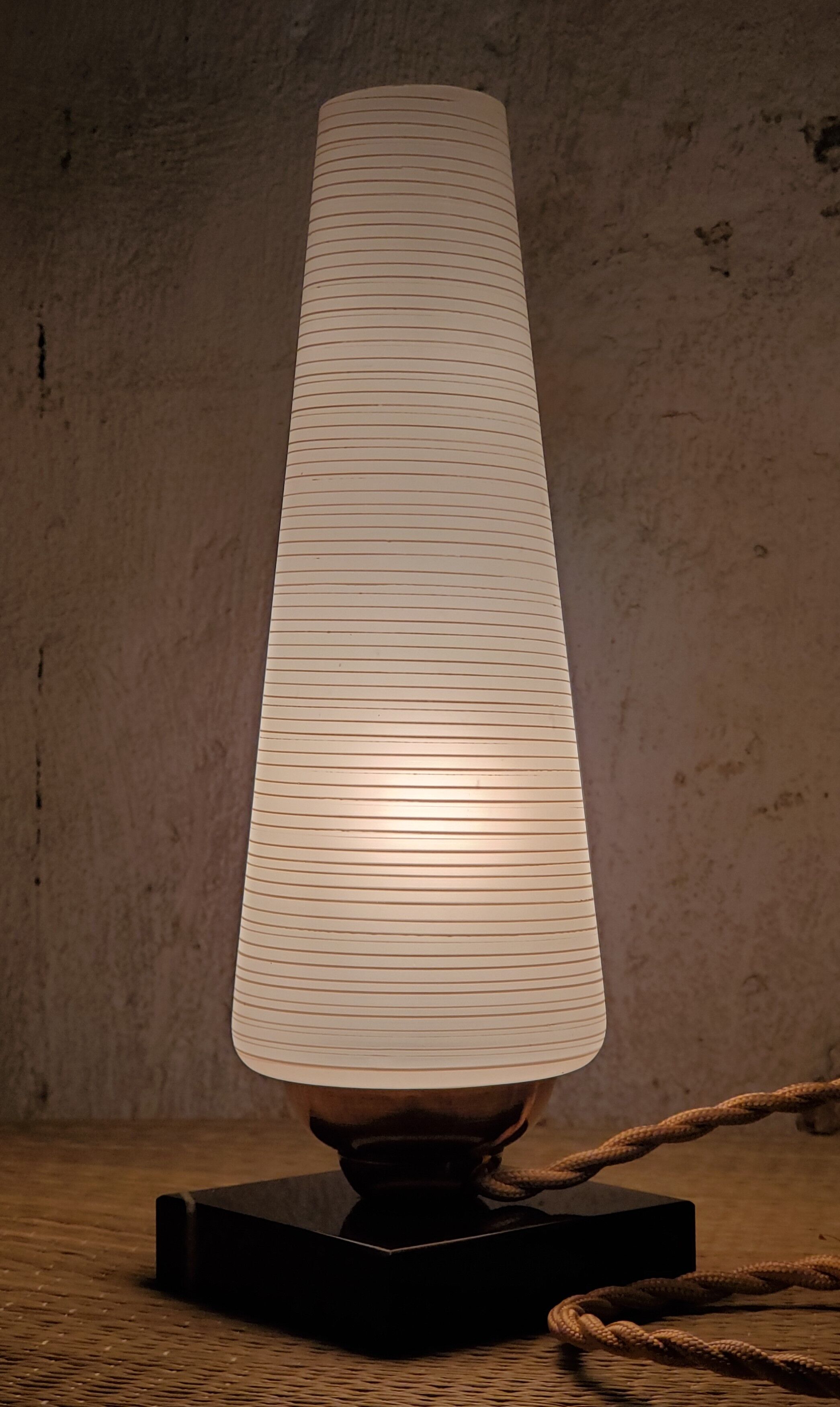 Marble and glass lamp