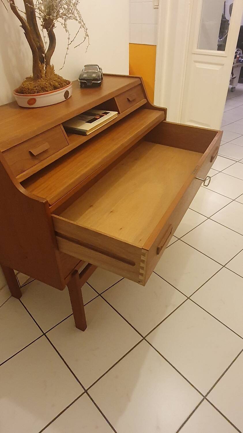Teak secretary desk by Arne Wahl Iversen, 1960s