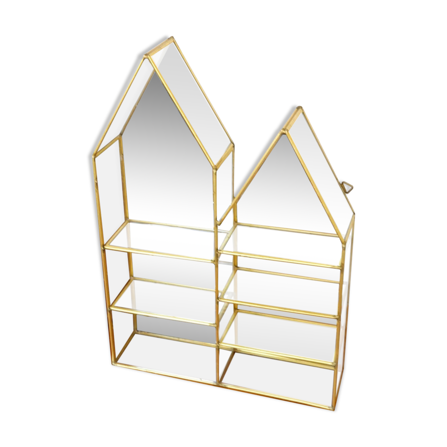 Glass and metal shelf