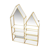 Glass and metal shelf