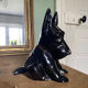 Chien art deco en céramique émaillée de Saint Clément