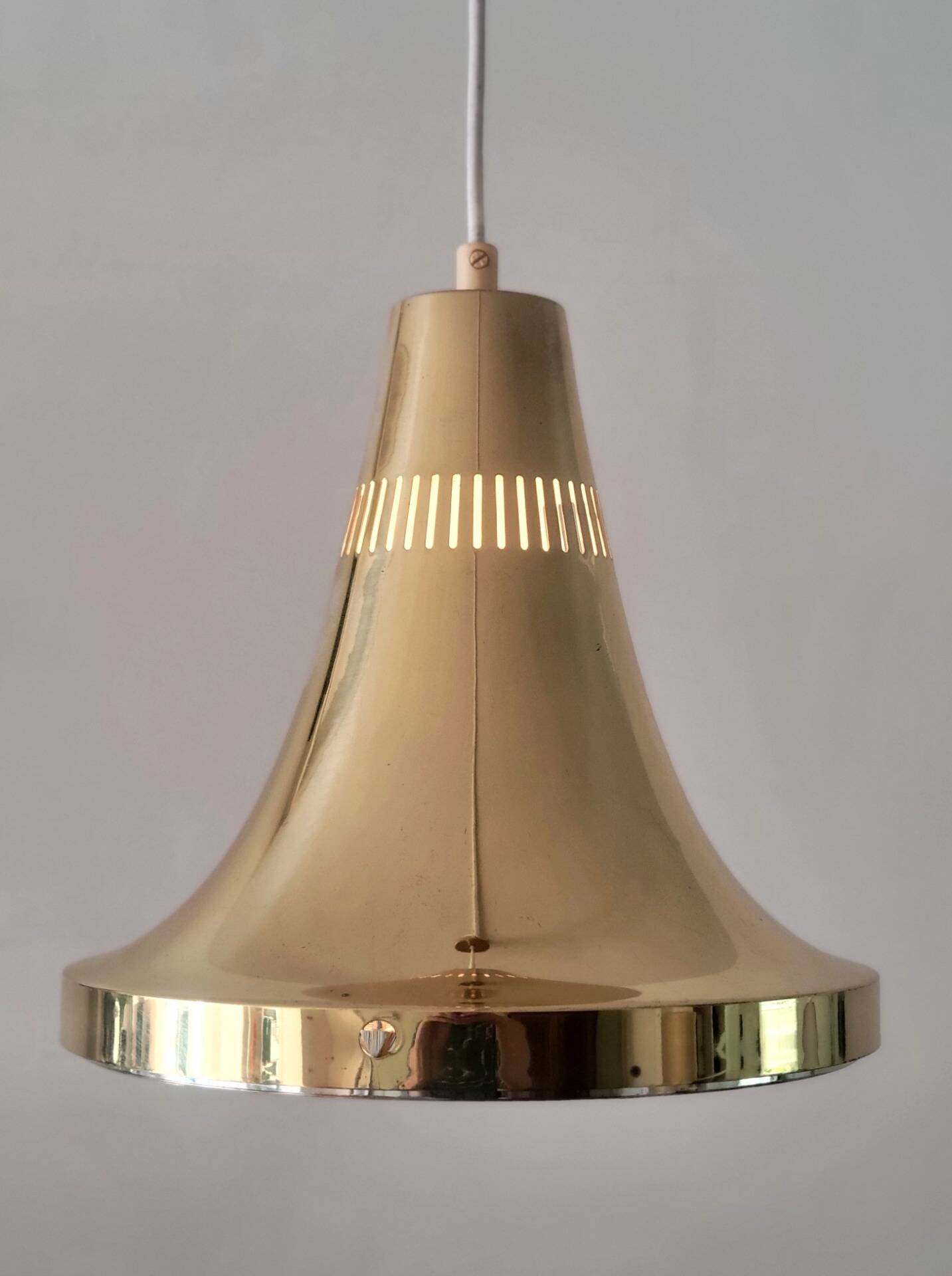 Vintage brass hanging lamp by Hans Agne Jakobsson model T 598