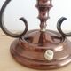 Pair of Ar Nouveau style copper and crystal table lamps vintage 1950s 50s