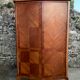 Wardrobe linen Louis XV marquetry matt rosewood