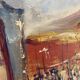 Oil on wood, “village festival”, Italy, 1960s