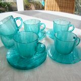 Mint green tea or coffee cups