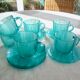 Mint green tea or coffee cups