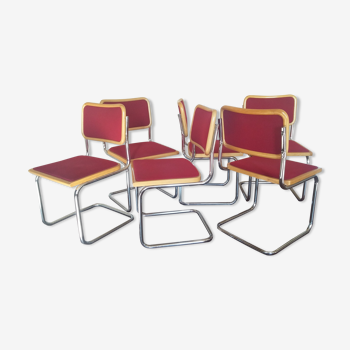 Set de 6 chaises vintage Cesca B32 Breuer Bauhaus Italy