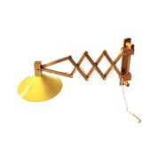 Vintage yellow accordion lamp