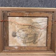 Georges Auphan 1970: huile sur toile figurant un paysage animé