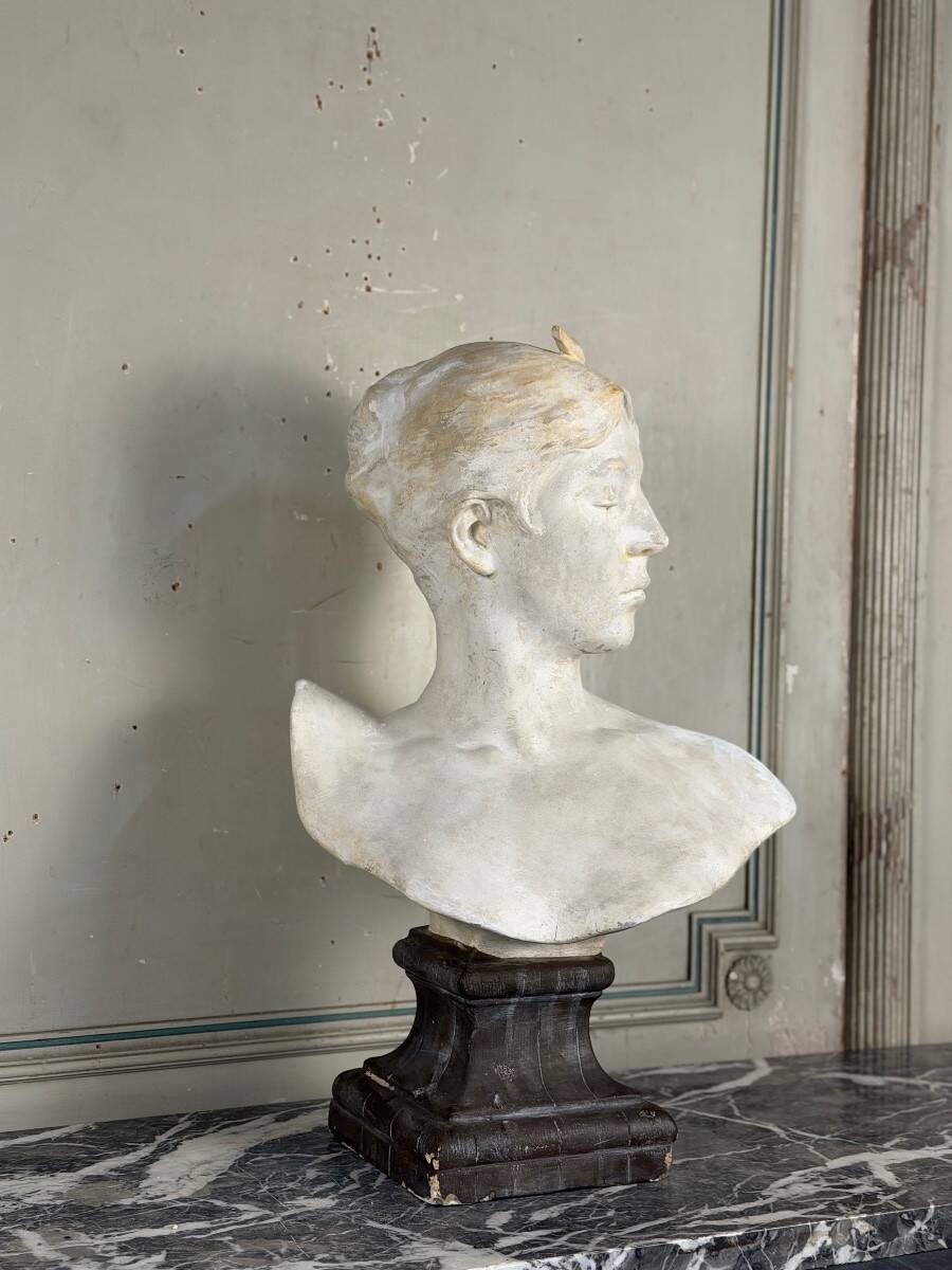 Plaster bust of Diana after Falguière, 20th century