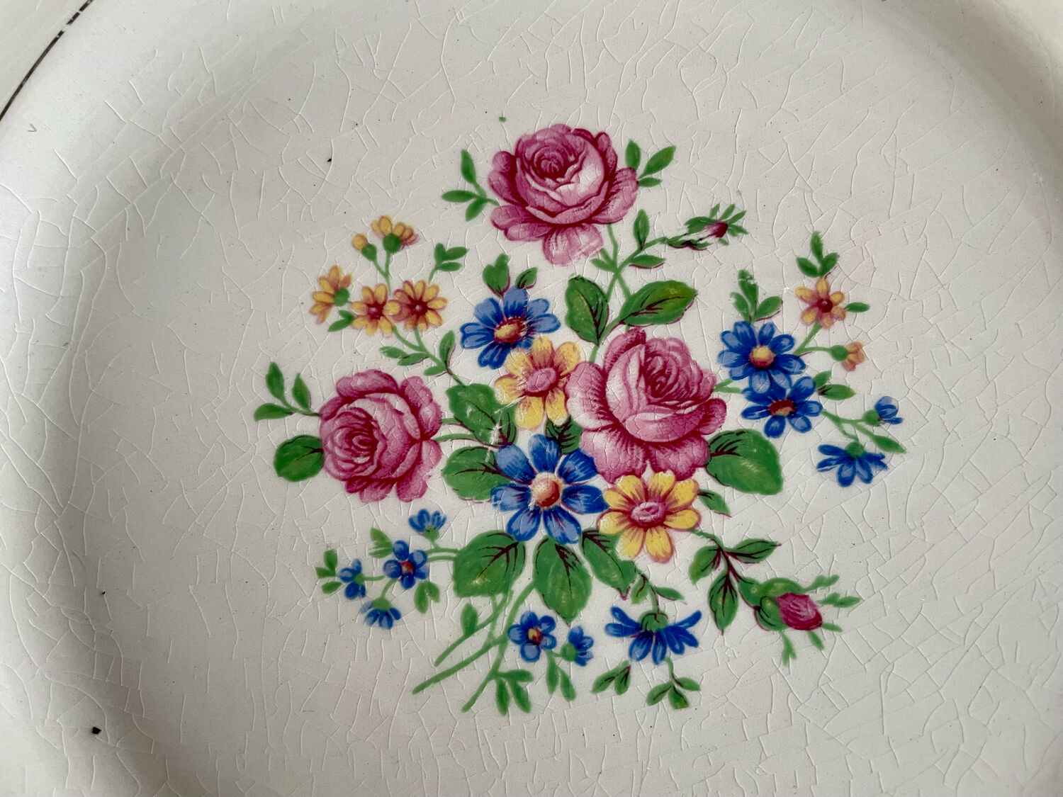 Vintage floral plates