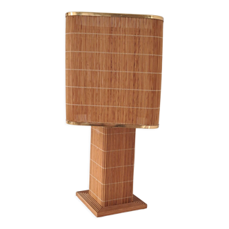 Lampe de chevet en raphia
