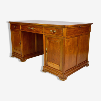 Bureau Art Nouveau à caissons en acajou, France, circa 1900