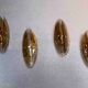 Four Veca wall lights, smoked glass, double light, Italy 1970's