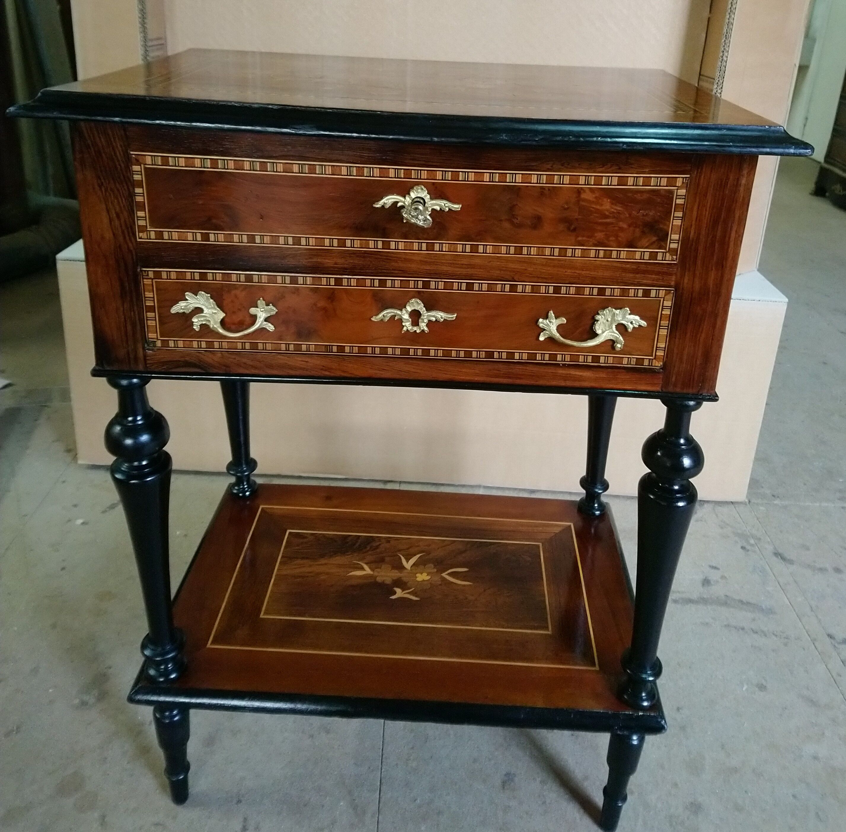 Inlaid dressing table Napoleon III style