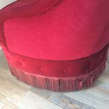 Vintage 70s velvet toad chair
