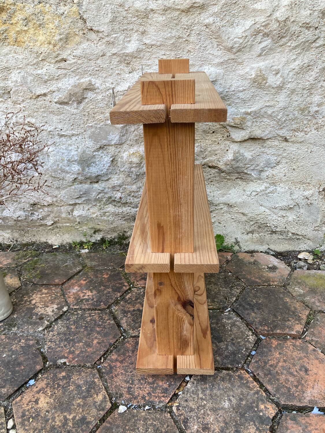 Vintage pine wall shelf