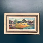Original Swedish Oil on Panel – "Landscape" by Gunnar Munther – Signed – Vintage and Framed – 64 × 38 cm (25.2" × 15")