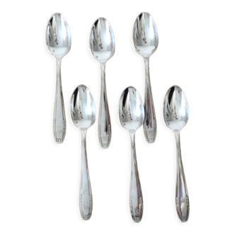 Set of 6 small silver spoons Art Deco