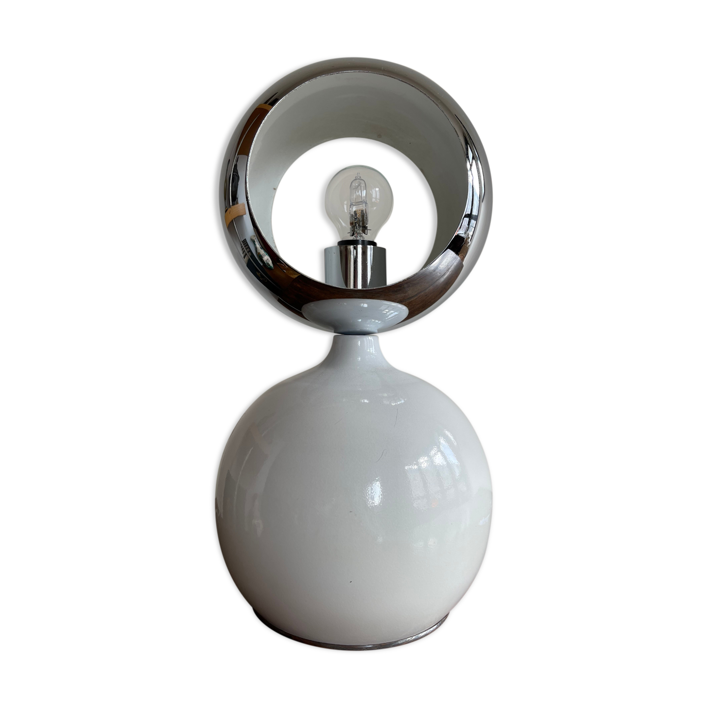 Lamp cerle chrome 70s