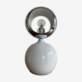 Lampe cerle chromé années 70