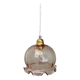 Suspension globe vintage en verre rose