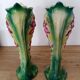 Pair of art nouveau slip vase