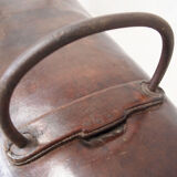 Vintage leather cut down pommel horse bench