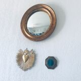 Ancient convex mirror, witch mirror 36cm