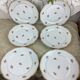 6 flat plates porcelain Limoges France