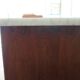 Louis Philippe style chest of drawers with 4 drawers in solid walnut and marble, 1900-1950.